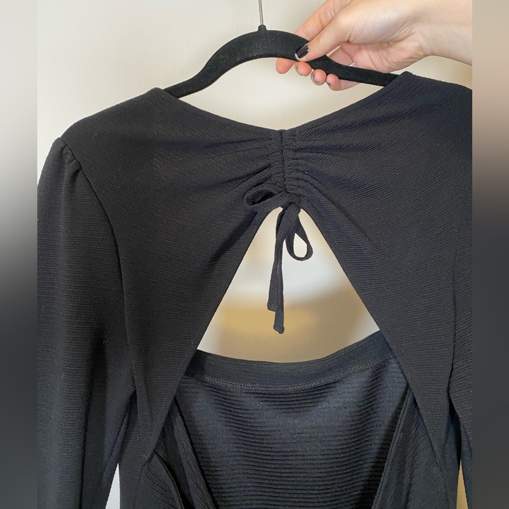 COPY - Bestey Johnson Black Square Neck Sweater Dress - Picture 12 of 15
